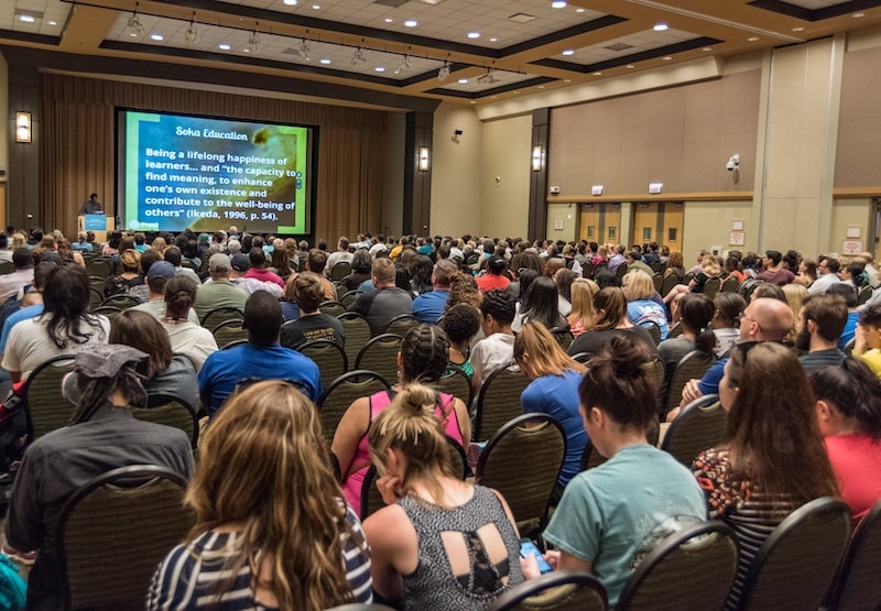 Crowd at lecture