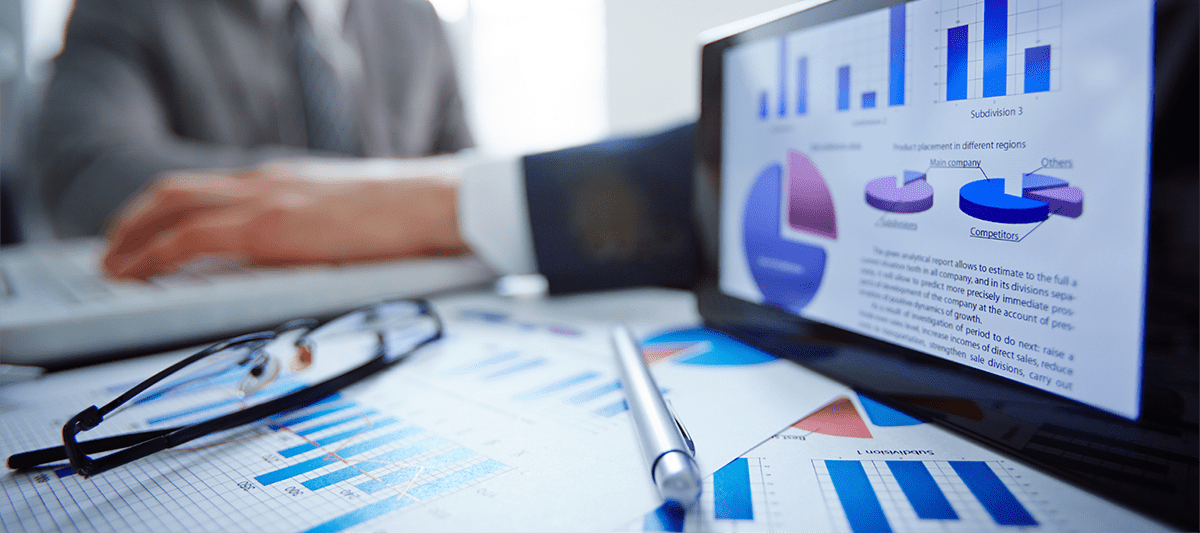 Stock image of data analysis charts