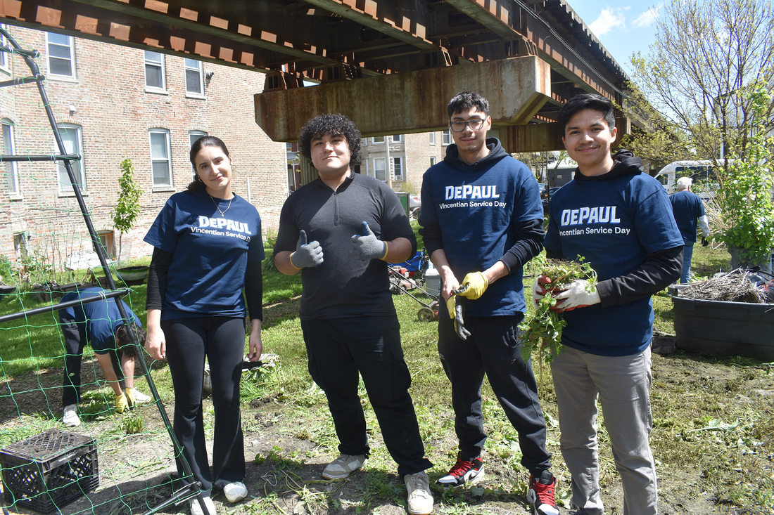 Alpha Phi Sigma members at Vincentian Service Day