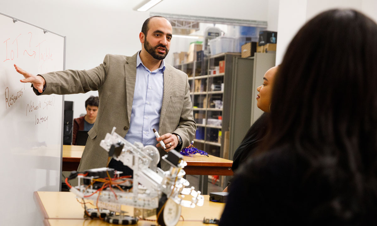 instructor with students