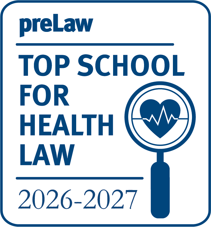preLaw Magazine Top Law School for Health Law Badge (2026-2027)