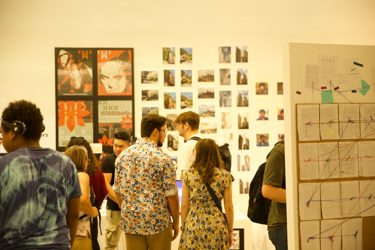 Student at design showcase