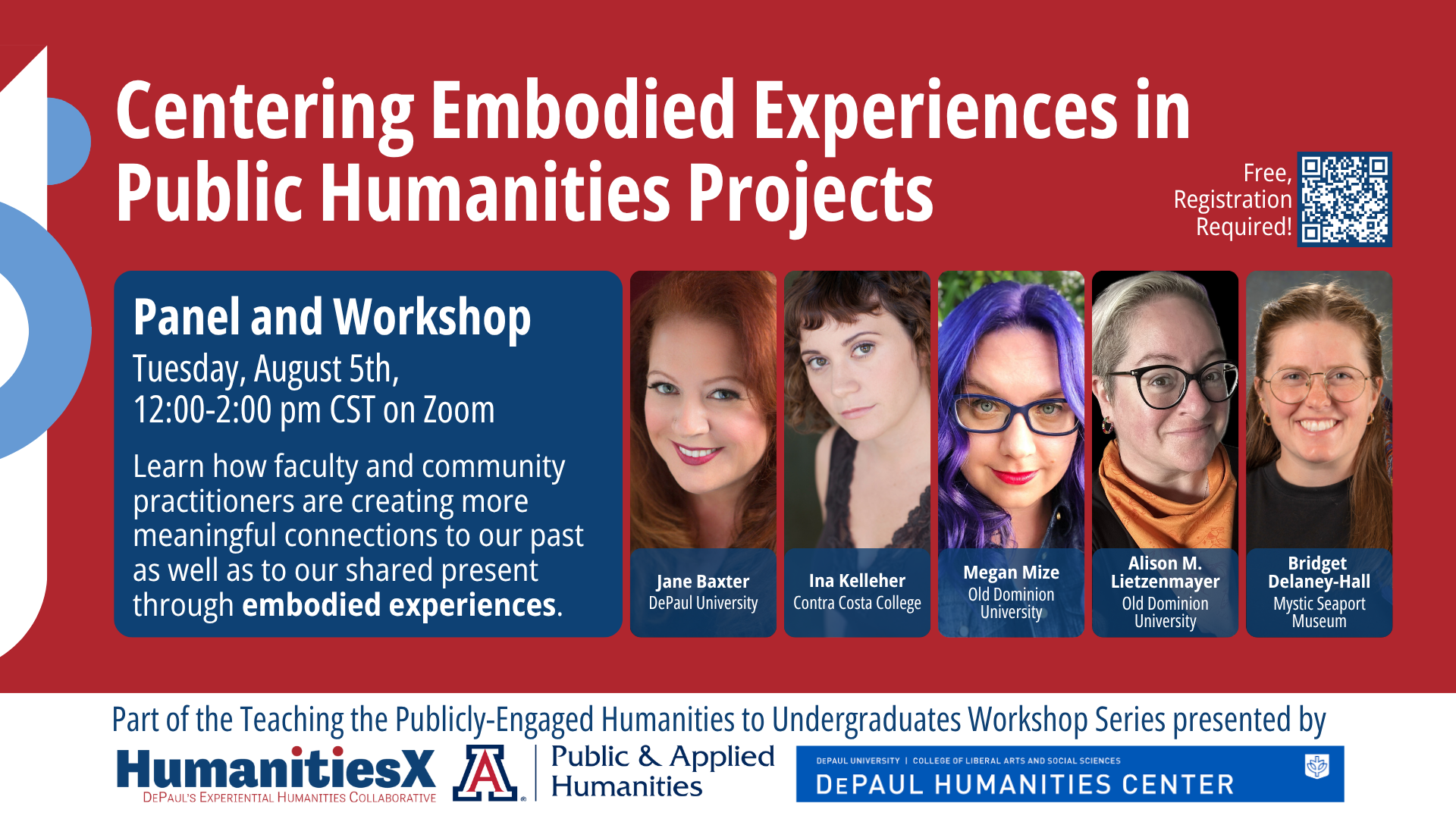 workshop info and presenter images