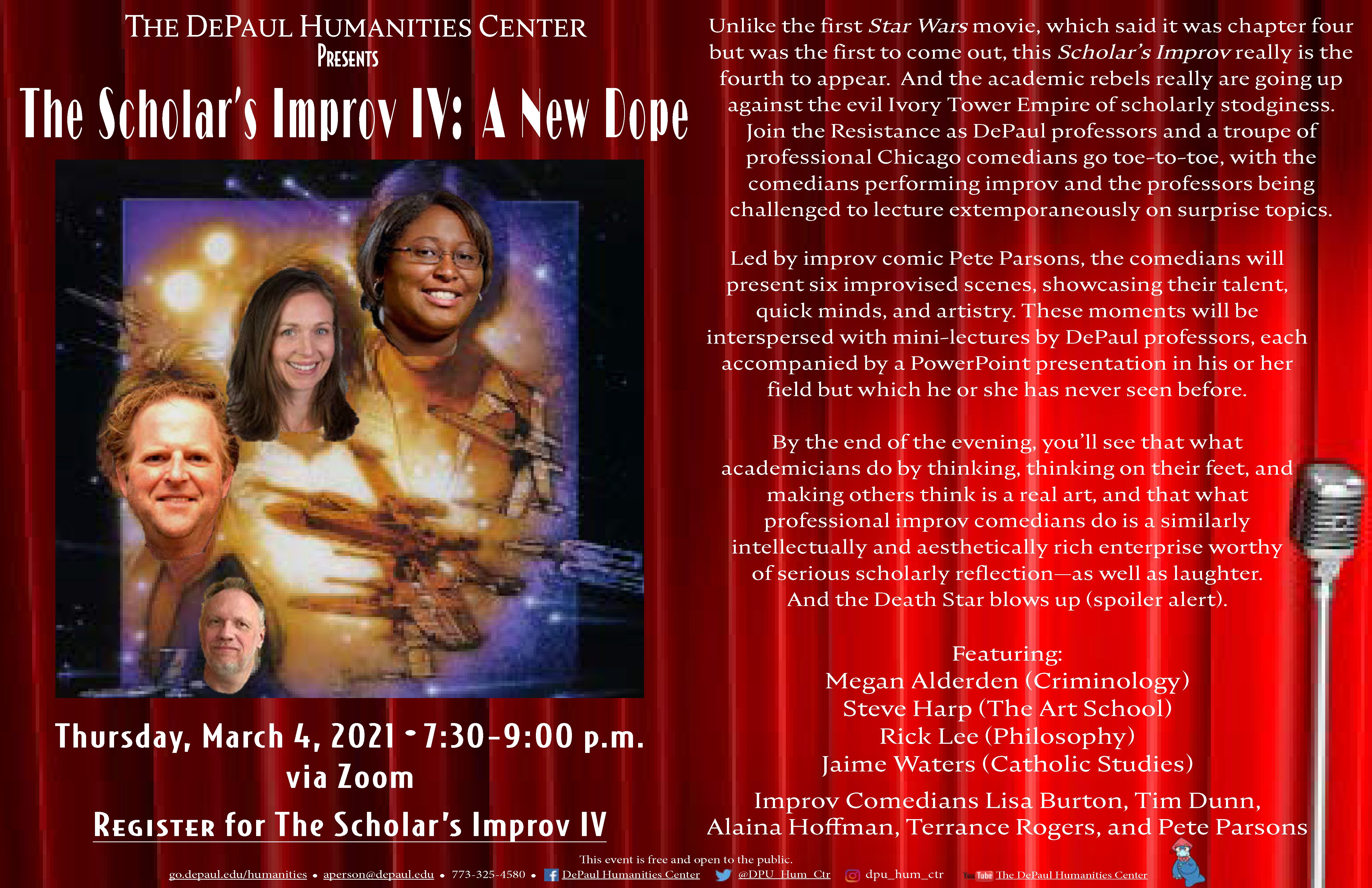 Scholar's Improv Event Poster