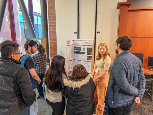 Student presenting their research.