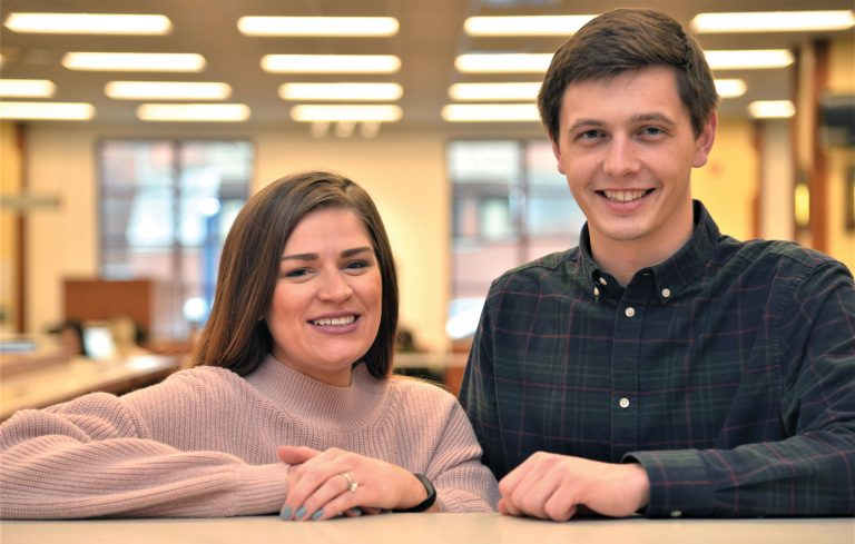 Kim Kozeny (BUS ’09) and Jake Glover (BUS ’17)