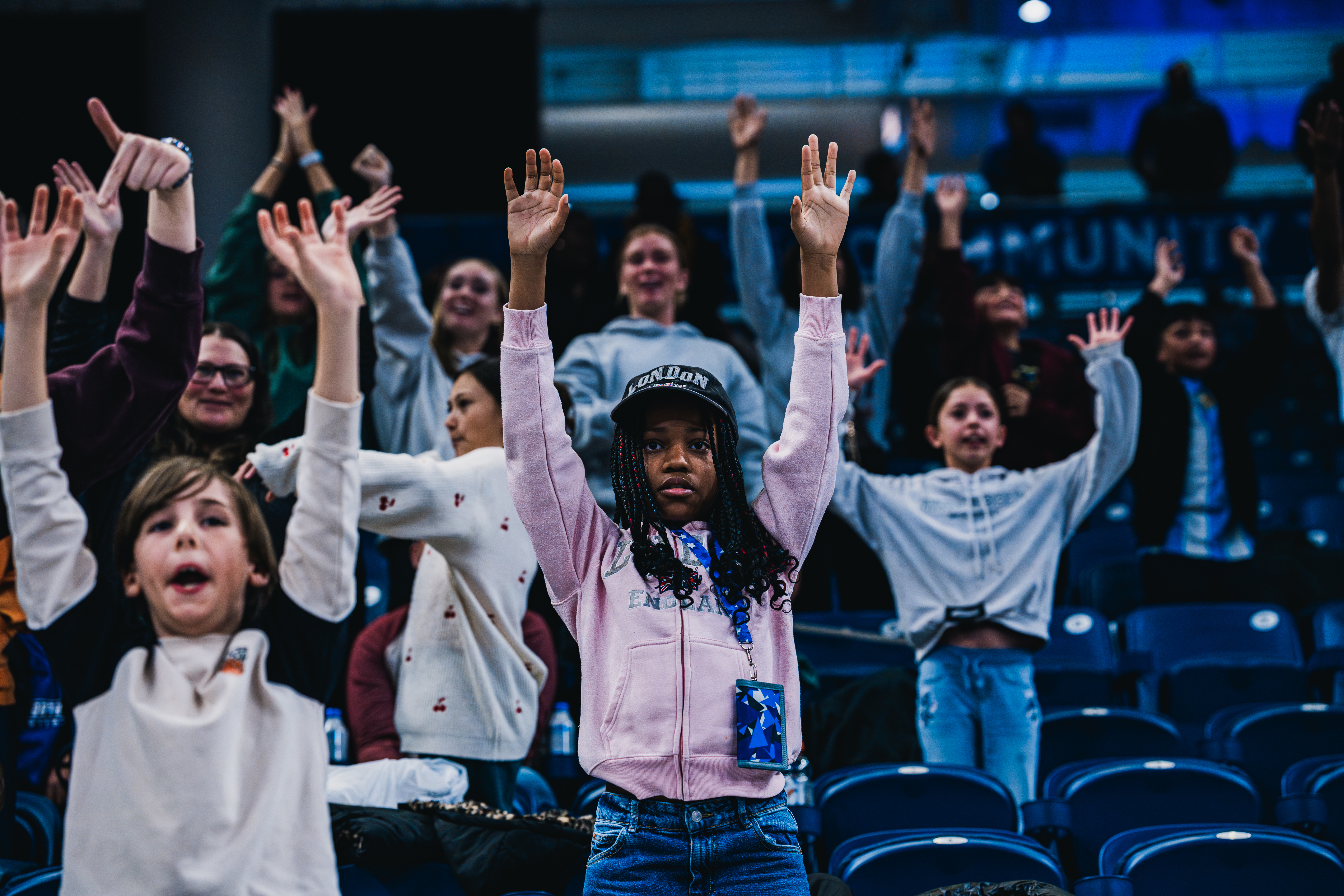 CPS students at a DePaul women's basketball game..