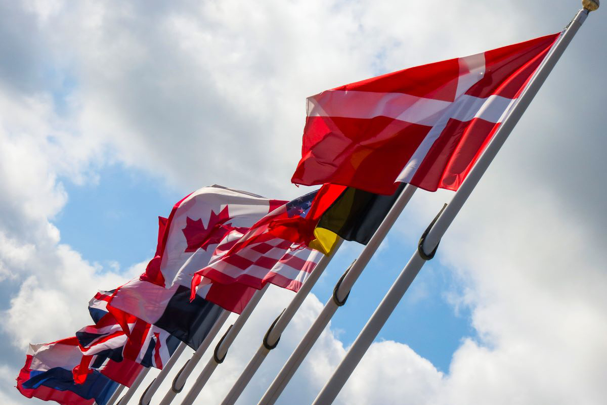 Flags from various countries