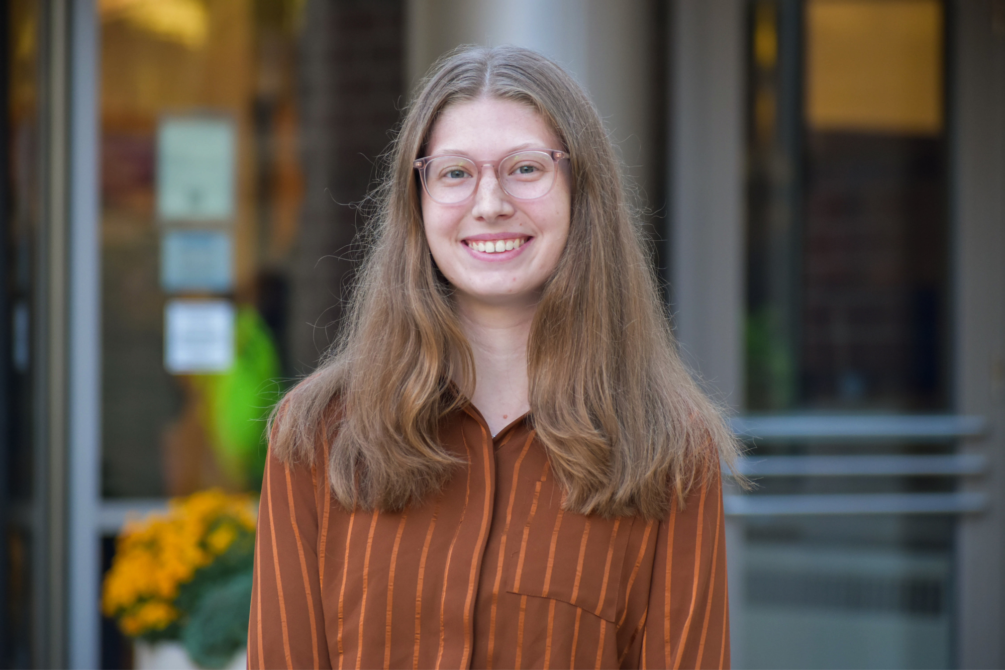 Woman smiling on Lincoln Park Campus