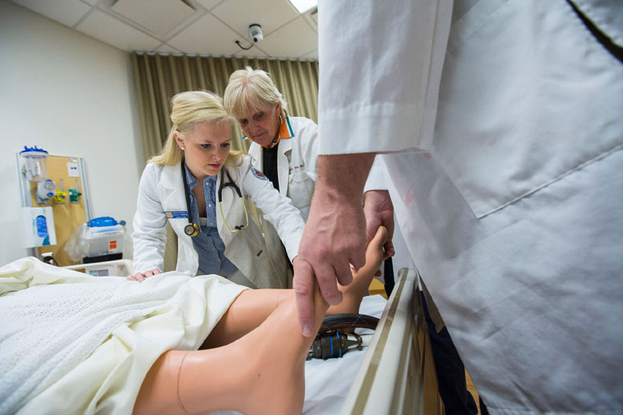Nursing students in class