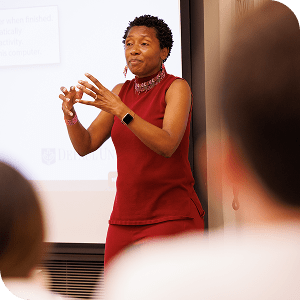DePaul Law Professor Julie Lawton teaching