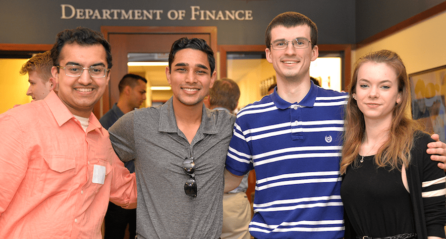 Group of finance honors students