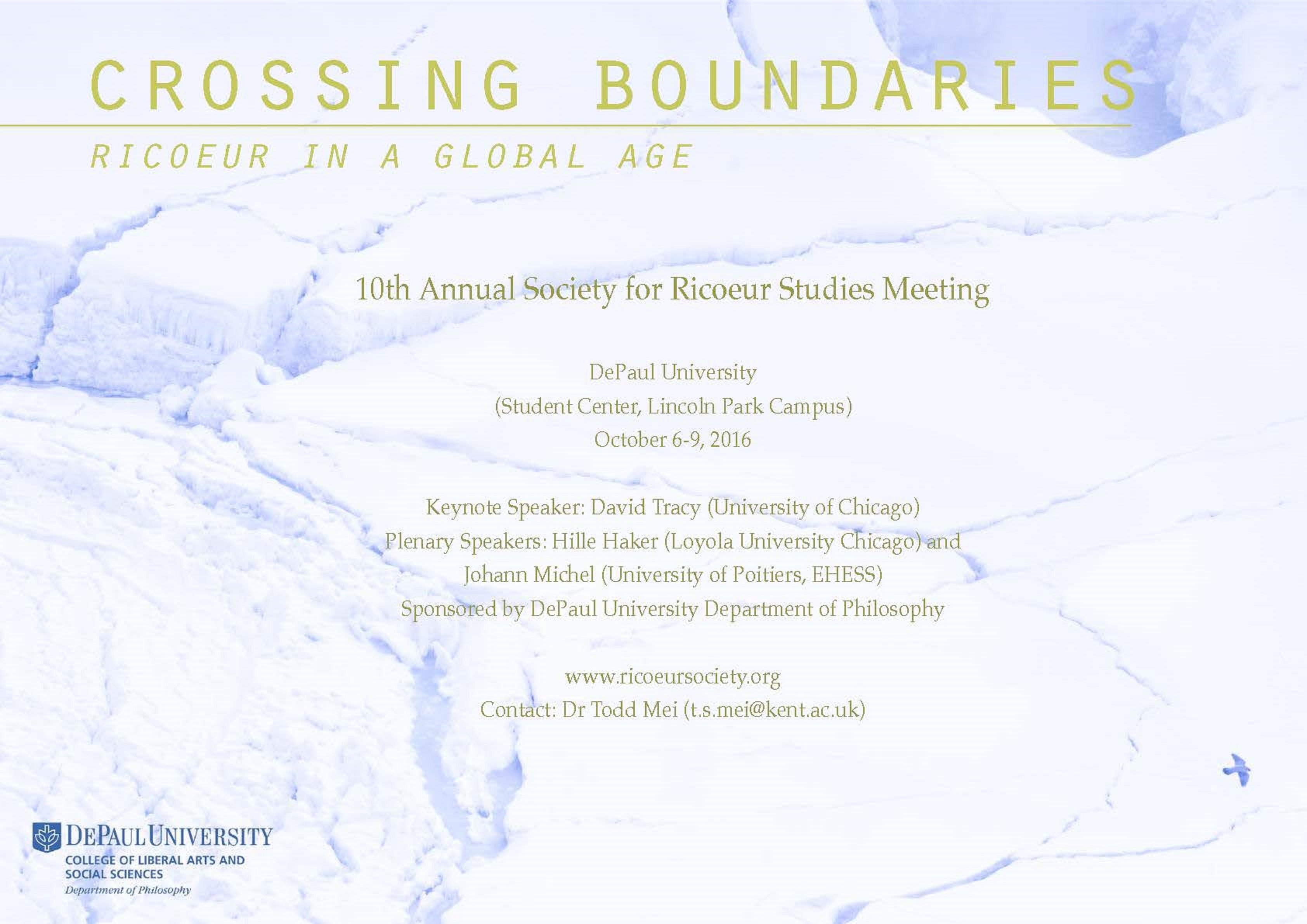 Ricoeur Conference 2016