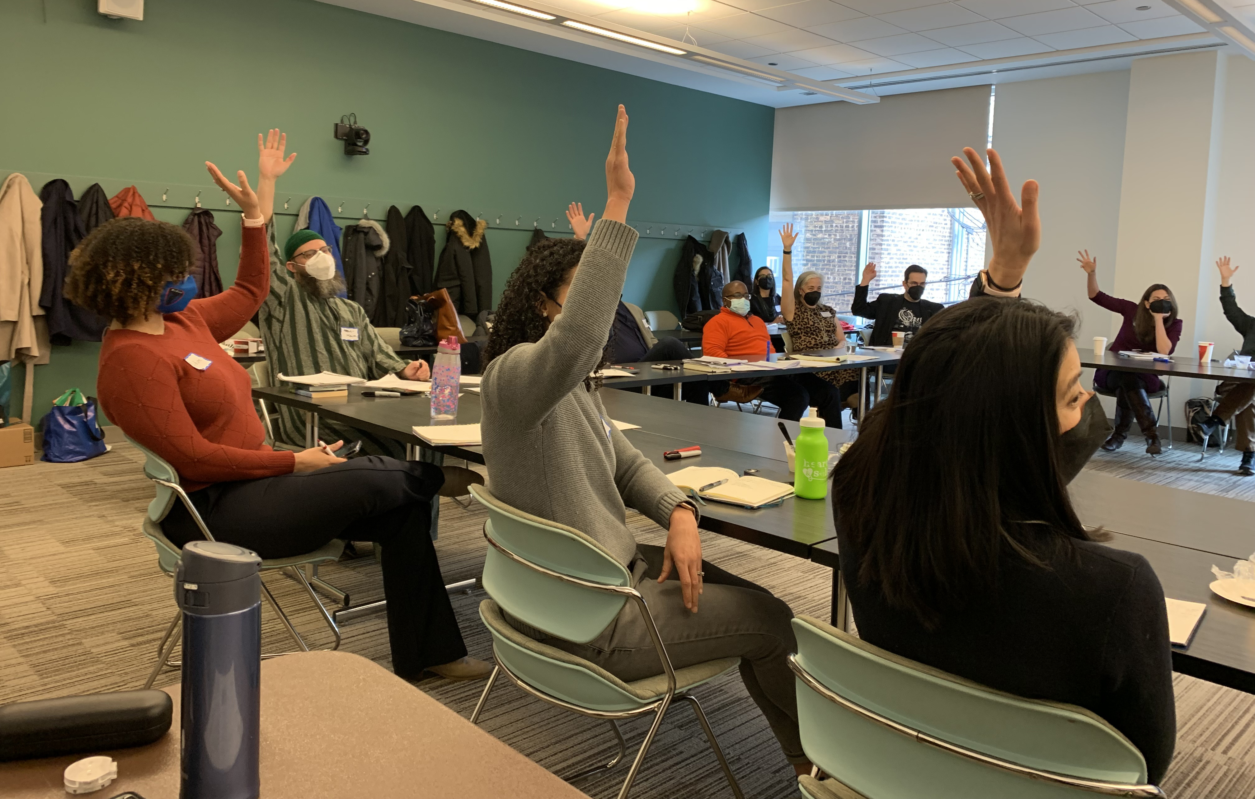 The final convening of the OpEd Project of 2021-22 took place in person in March on the Lincoln Park Campus. The fellows were joined by mentor-editors Michele Weldon and Heidi Stevens. (Photo courtesy of Carolyn Bronstein)