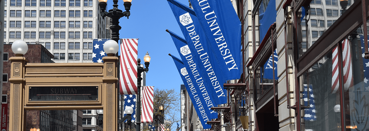 DePaul flags photo
