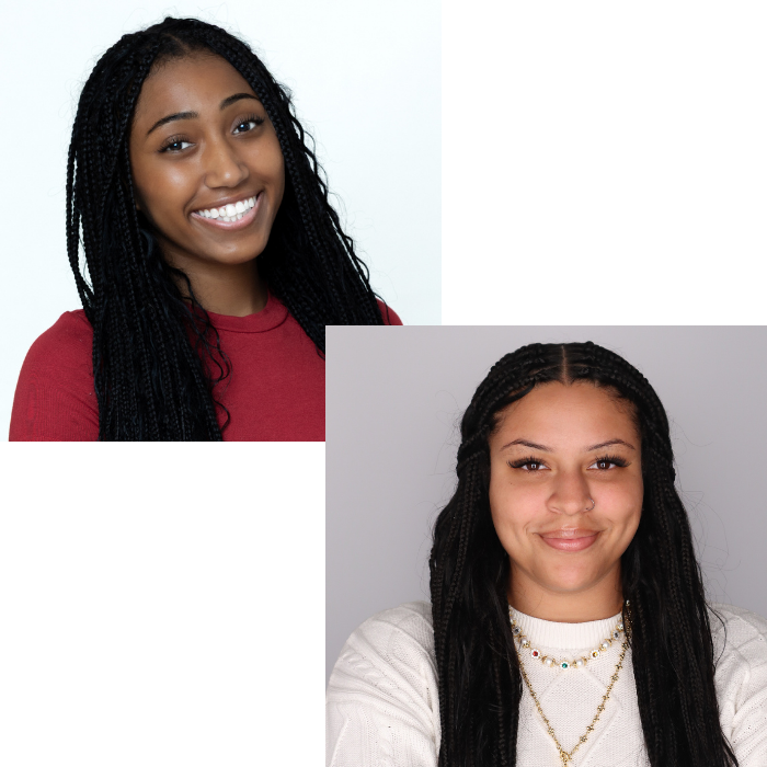 criminology students Alexis Turner and Taja Bryan