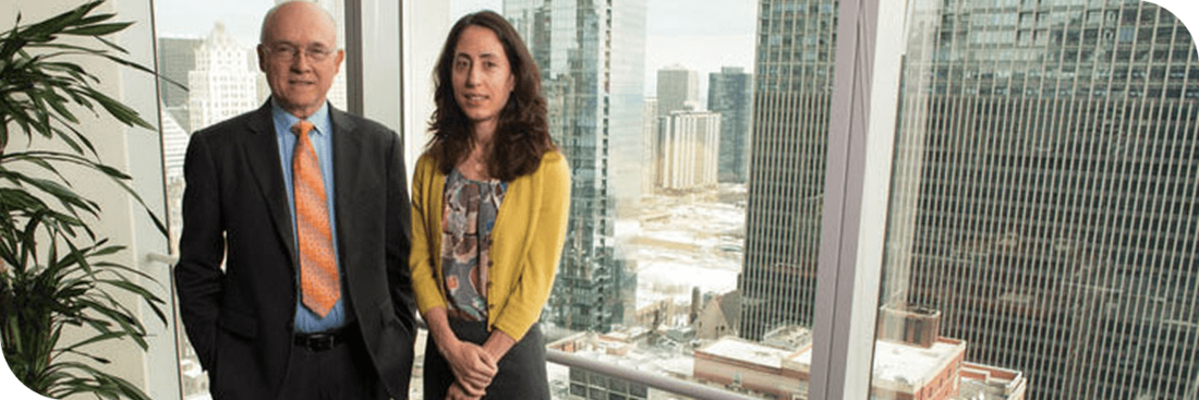 DePaul Law Representatives With Chicago Skyline