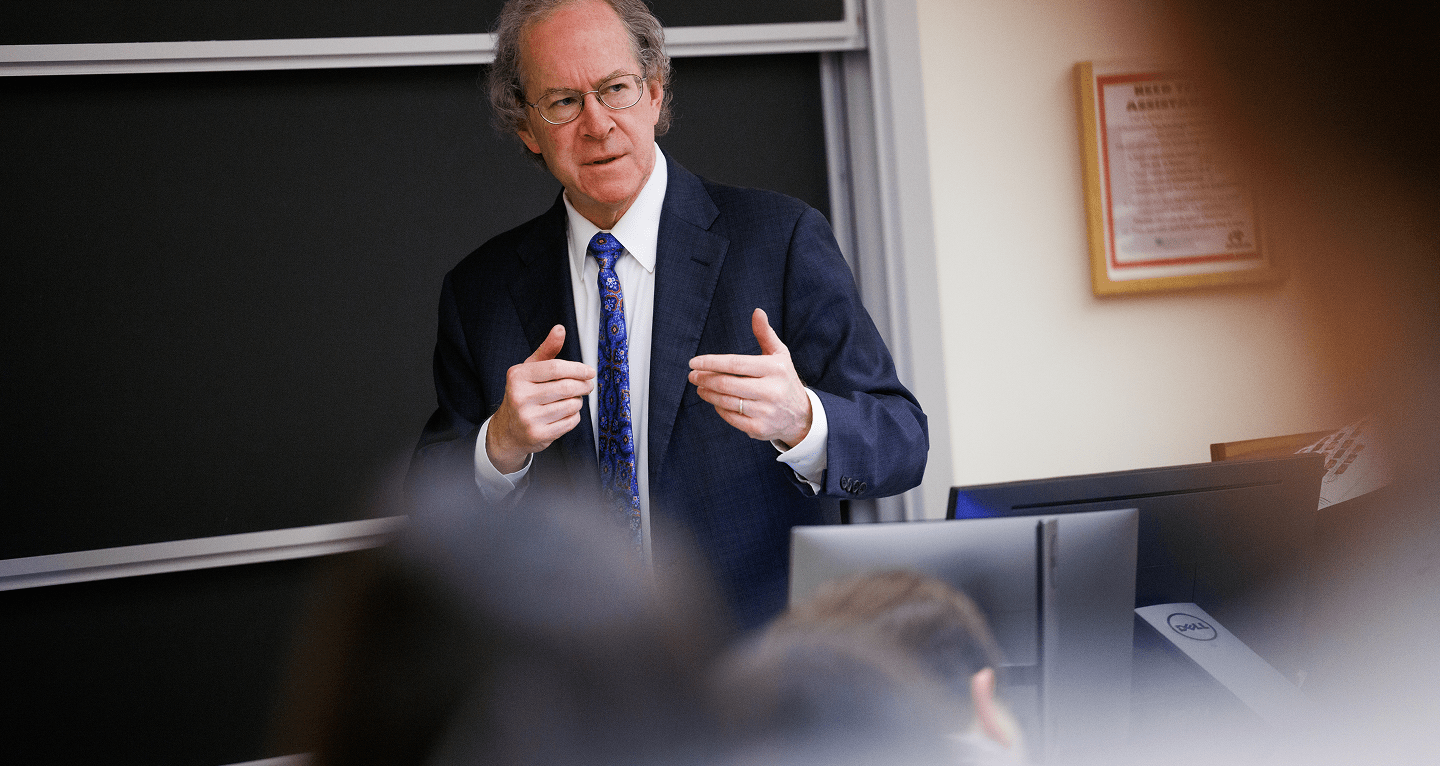 DePaul Law Professor Gregory Mark teaches students