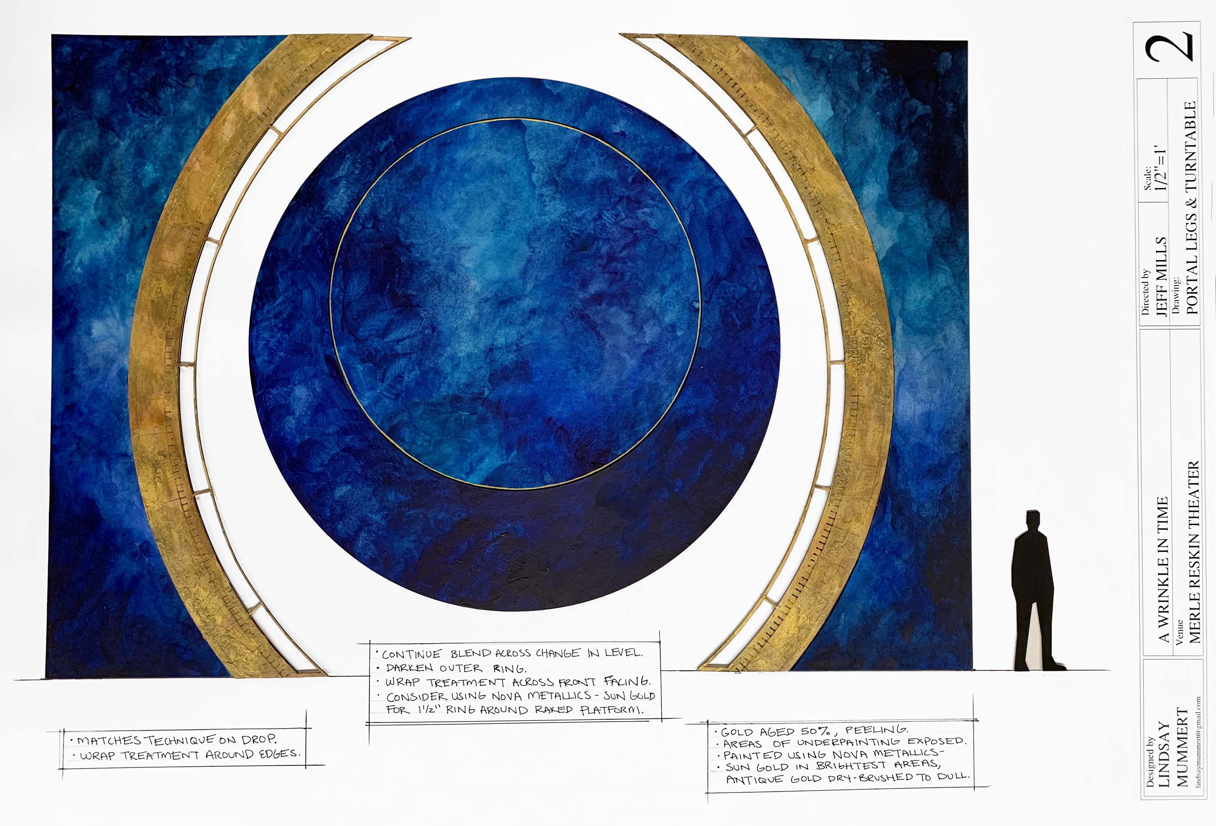 Wrinke in Time paint elevation and intial model by Lindsay Mummert '20