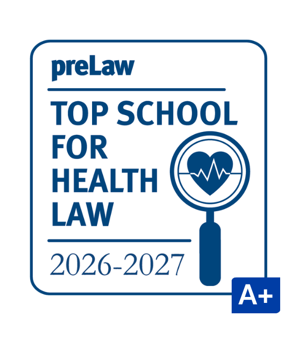preLaw Magazine Top Law School for Health Law Badge (2026-2027)