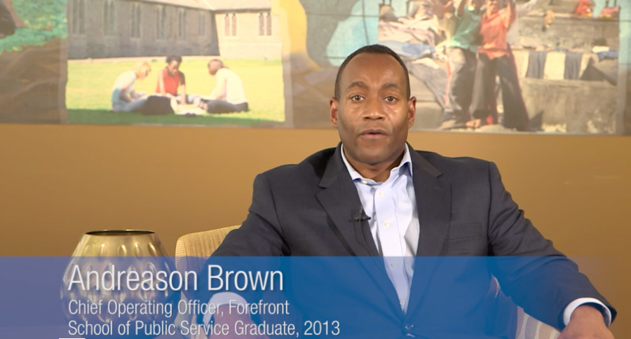 Andreason Brown, School of Public Service Graduate, 2013