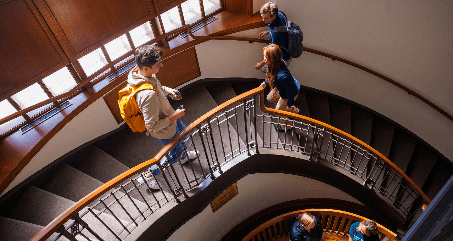 DePaul Law Students On Stairs