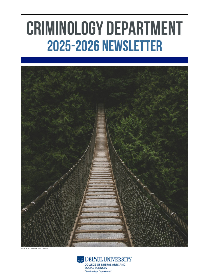 Criminology Newsletter cover 2025-2026