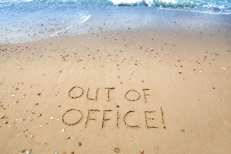 Out of the office and at the beach
