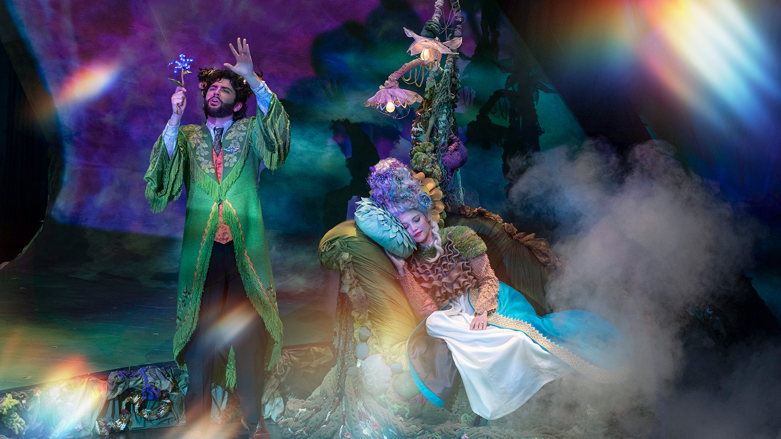 A dreamlike production photo of a fairytale scene
