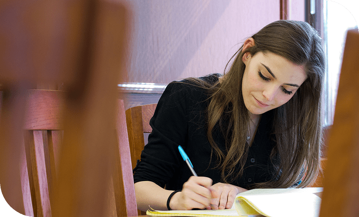 DePaul Law Student At Desk