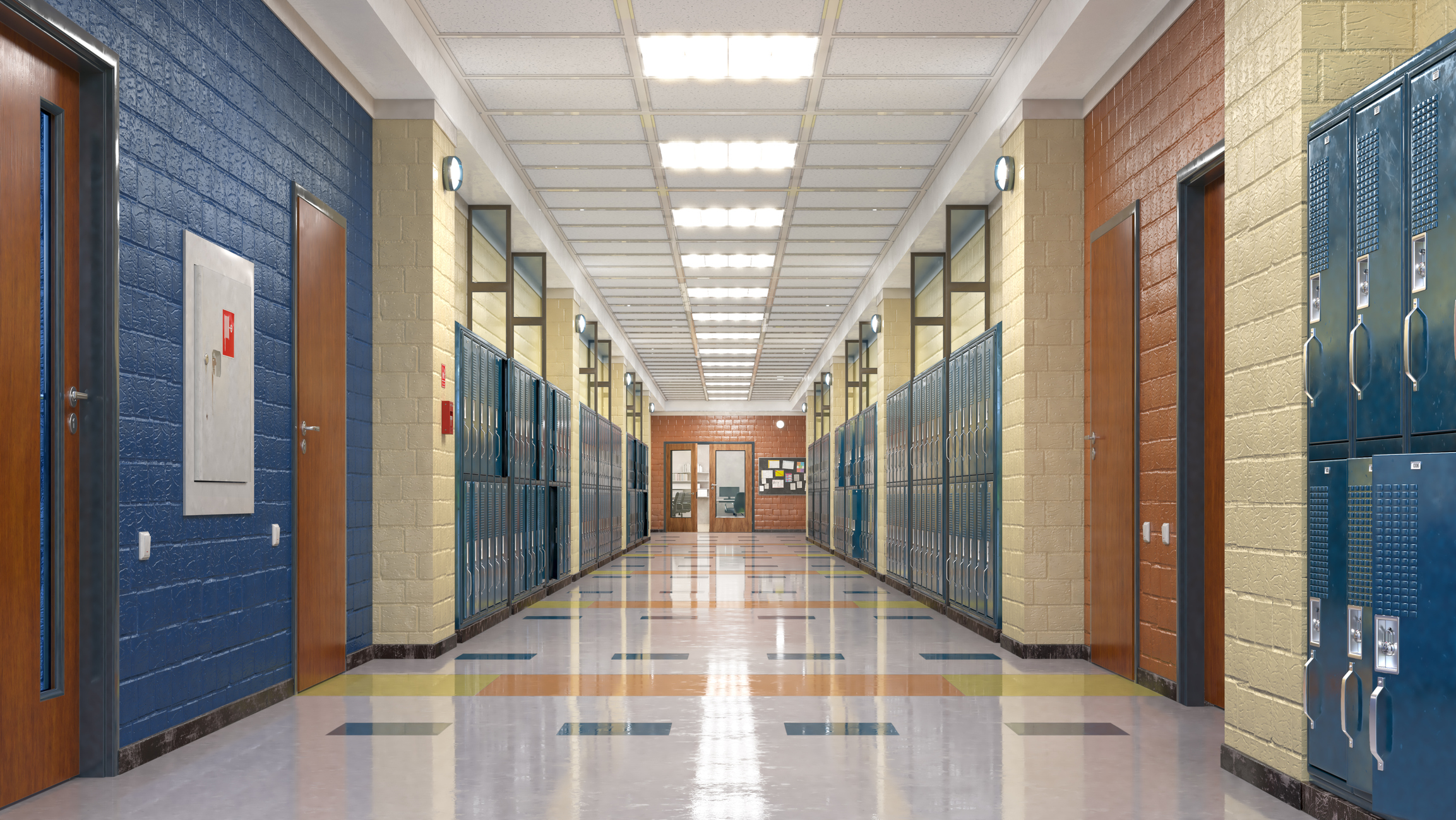 A school hallway