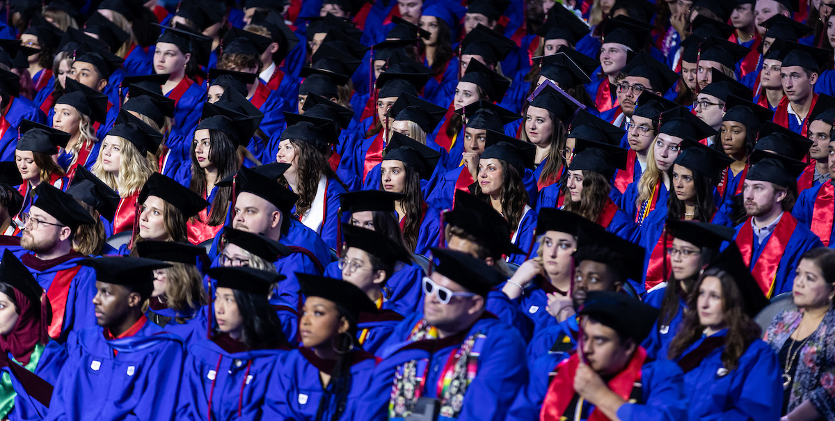 Students at commencement