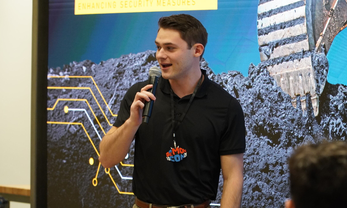 Young man speaking to an audience