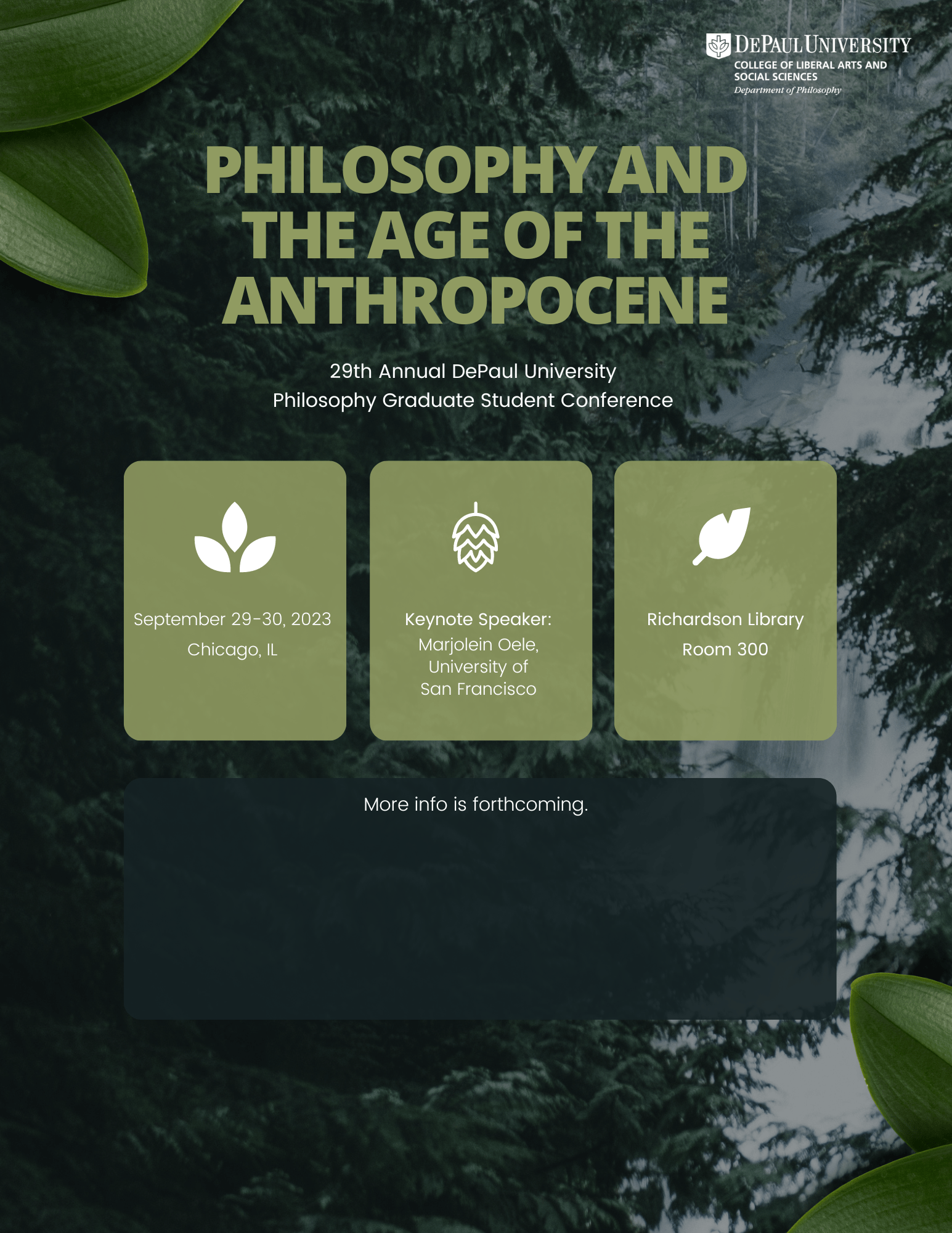 29th Annual DePaul University  Philosophy Graduate Student Conference 