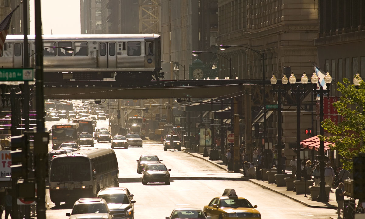 students working on desktop computers