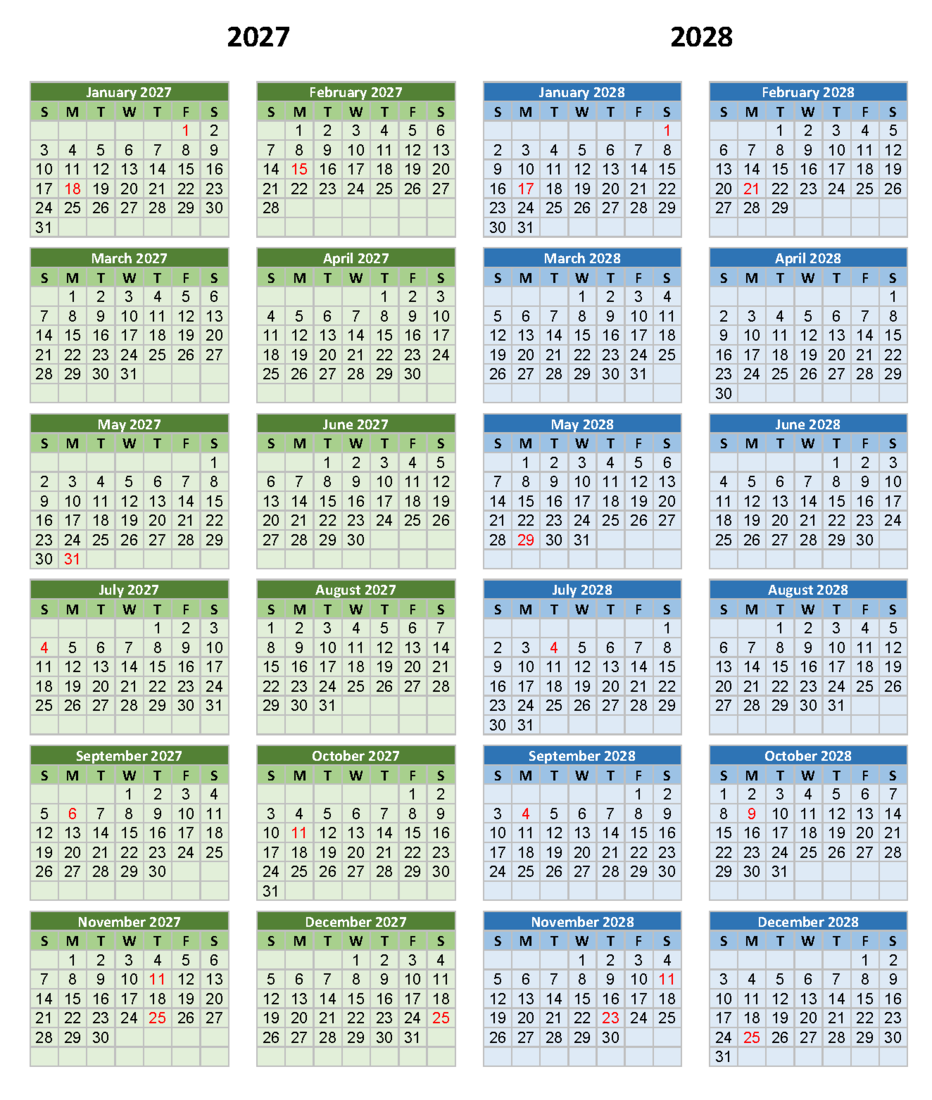 2027-28 calendar