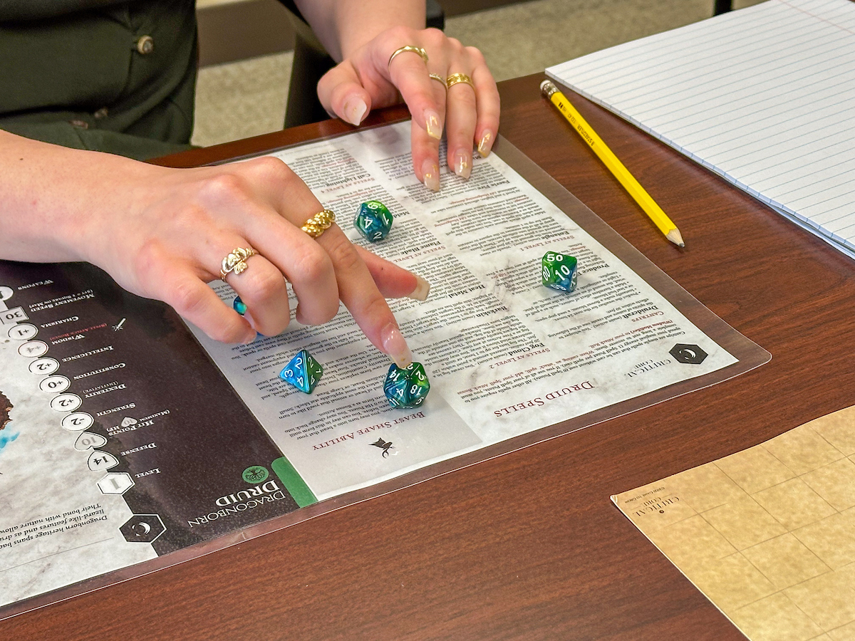 Blue Dungeons & Dragons dice