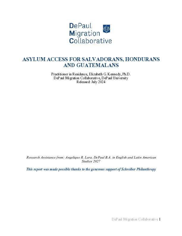 Asylum Access for Salvadorians, Hondurans and Guatemalans