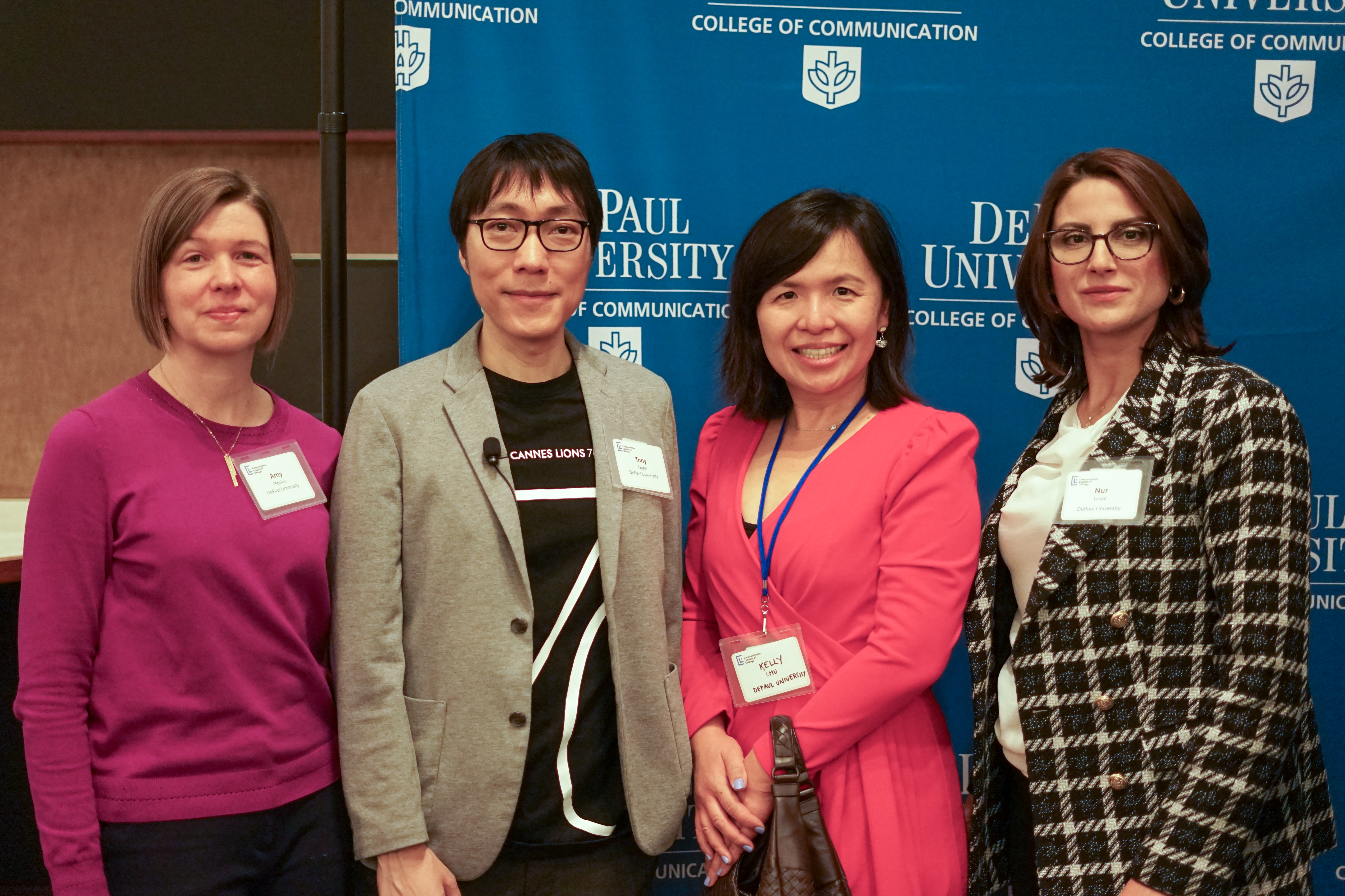 Tao “Tony” Deng and Nur Uysal at the Communication Leaders of Chicago conference