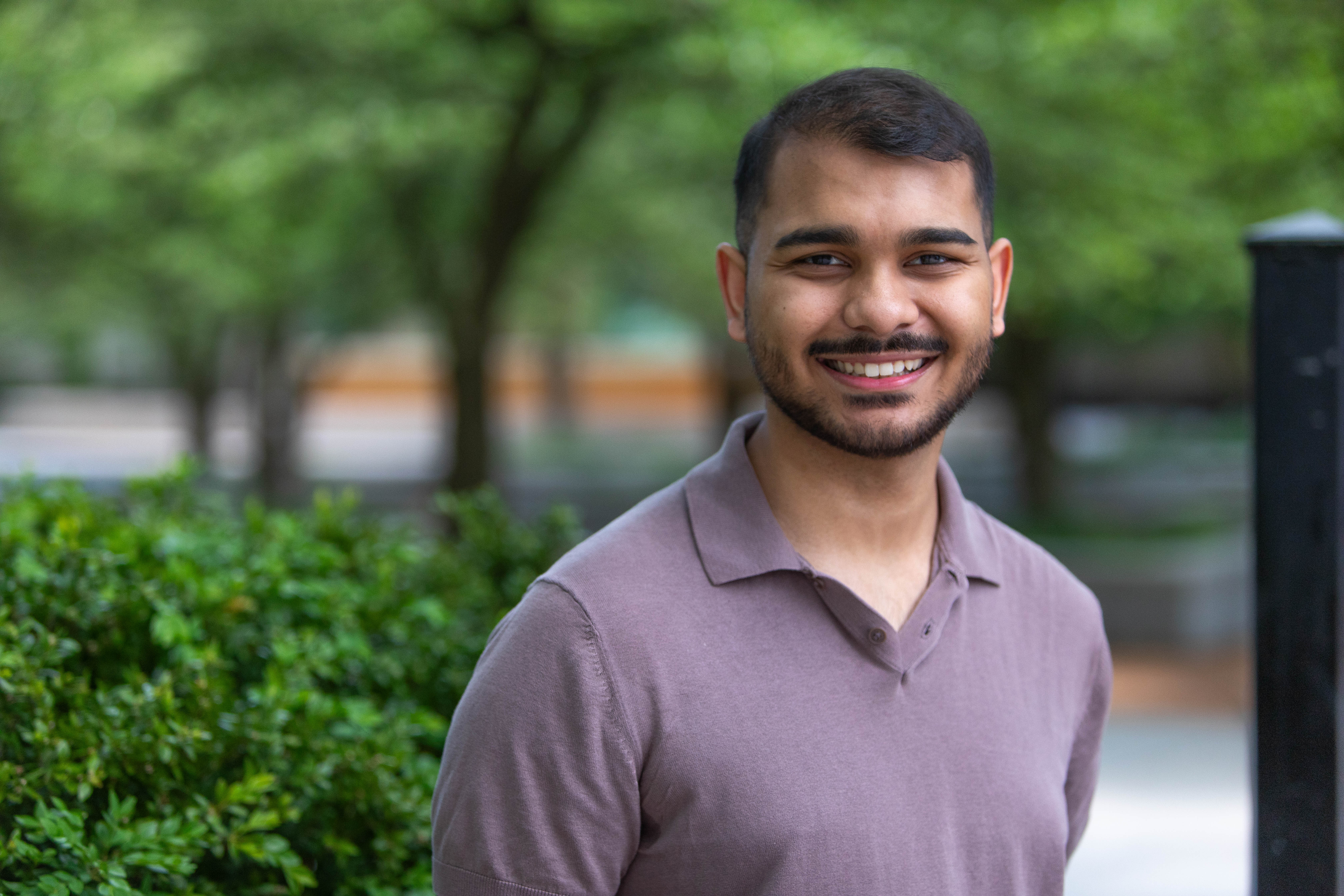 Nabeel standing outside