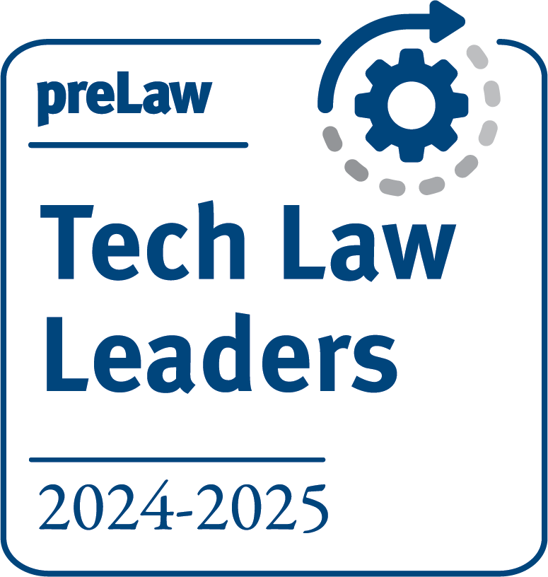 preLaw Magazine Tech Law Leaders Badge for 2024-2025