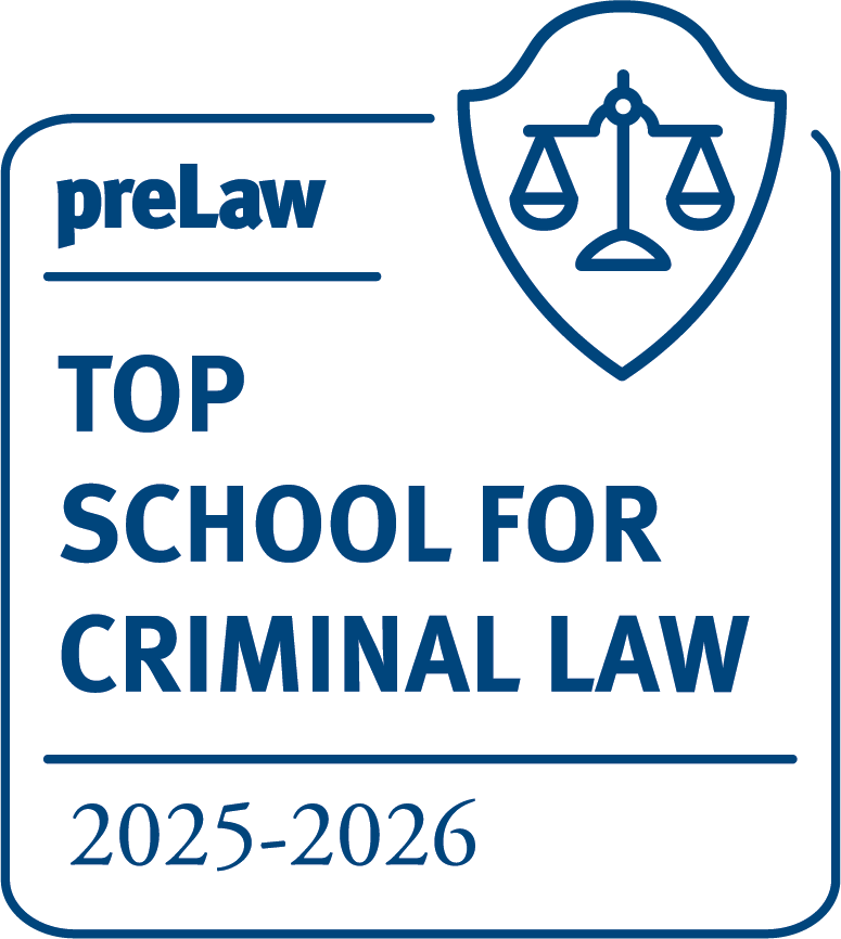 preLaw Magazine Criminal Law Badge for 2025-2026
