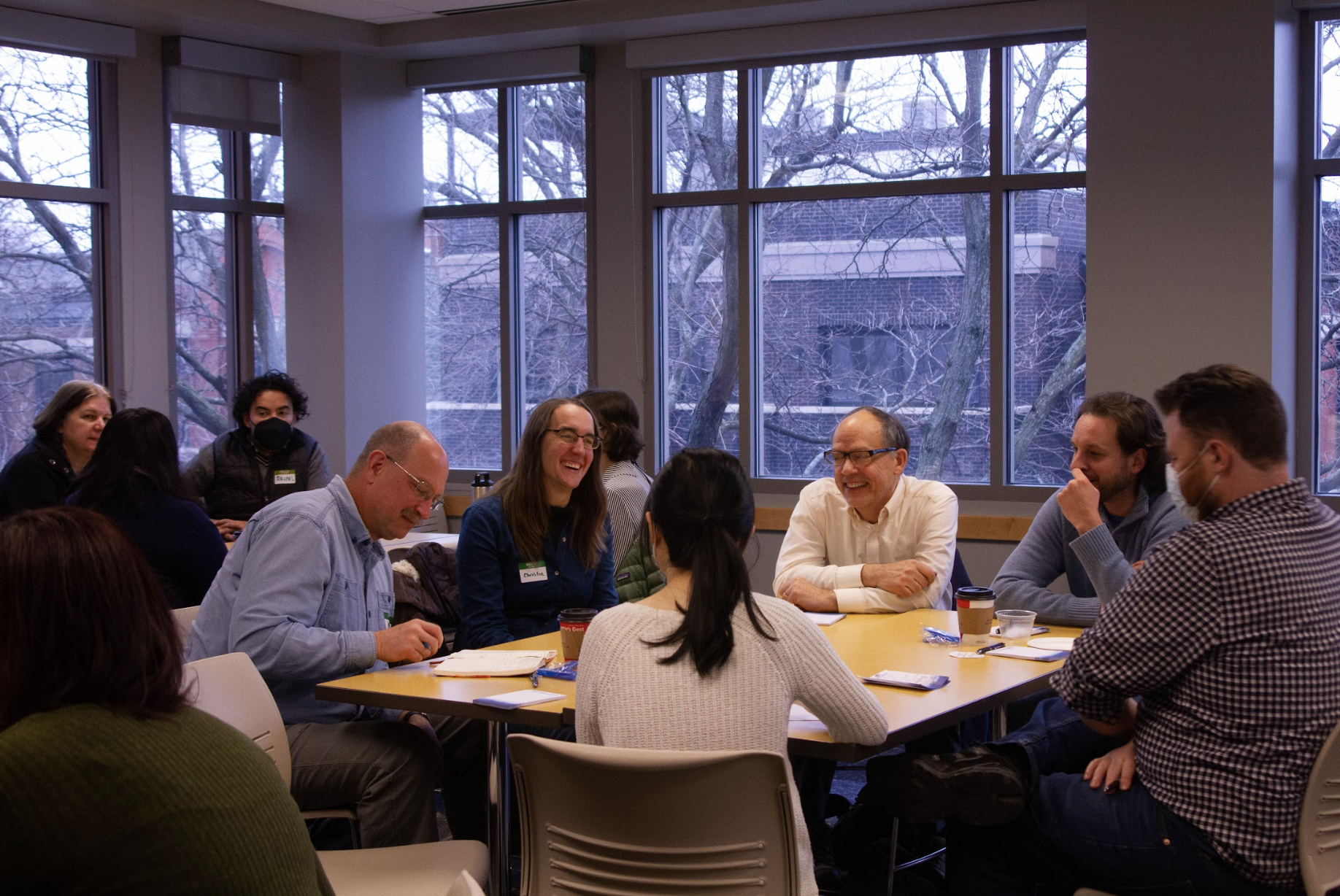 Student and Community Partner collaborate at service learning site.