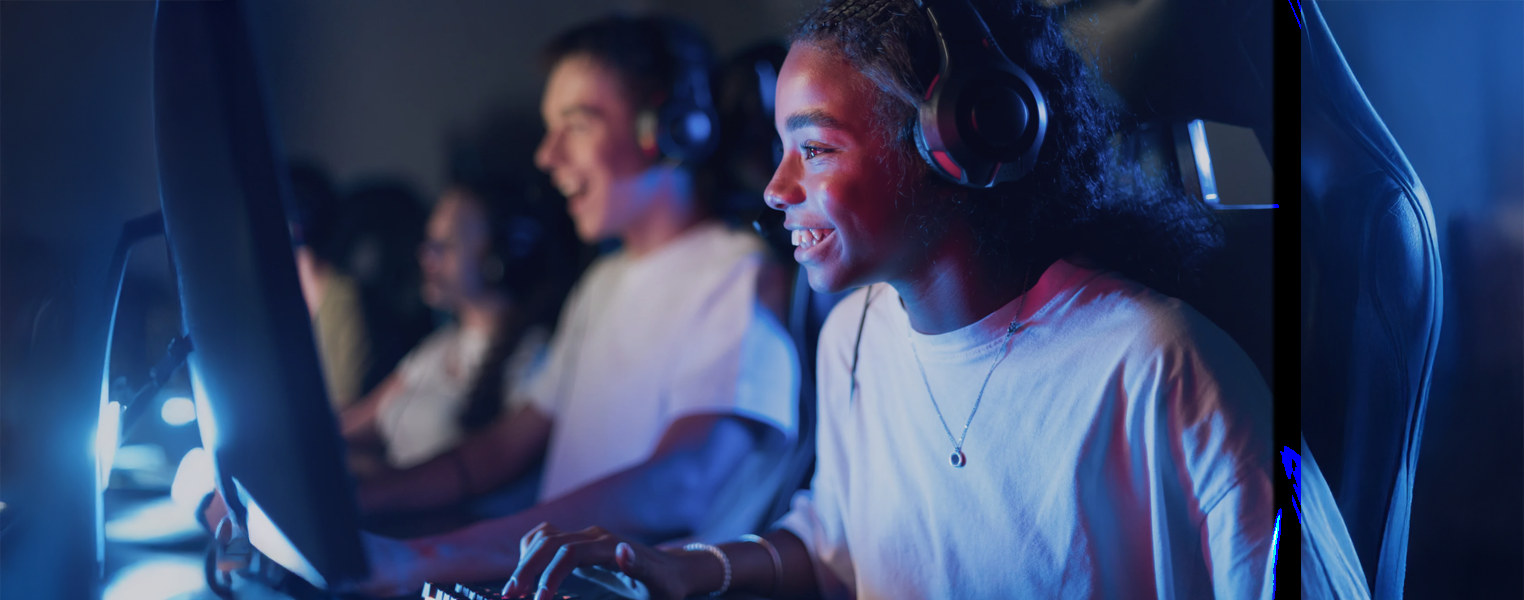 high school students using computers