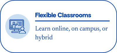 Flexible classrooms: Learn online, on campus, or hybrid