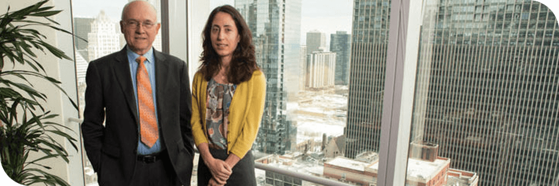 DePaul Law Representatives With Chicago Skyline