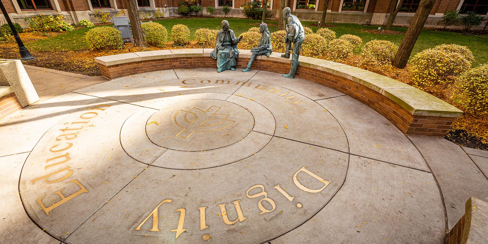 Vincentian statue at DePaul