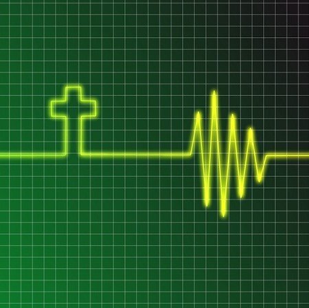 EKG showing a Christian cross