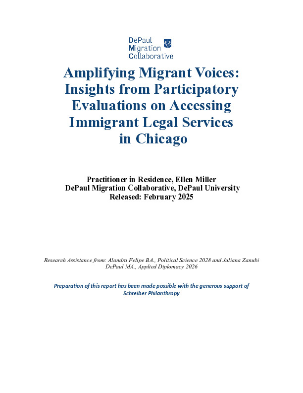 Amplifying Migrant Voices: Insights from Participatory Evaluations on Accessing Immigrant Legal Services in Chicago