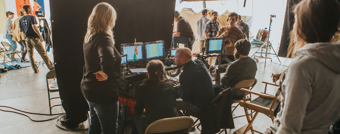 film crew behind the scenes